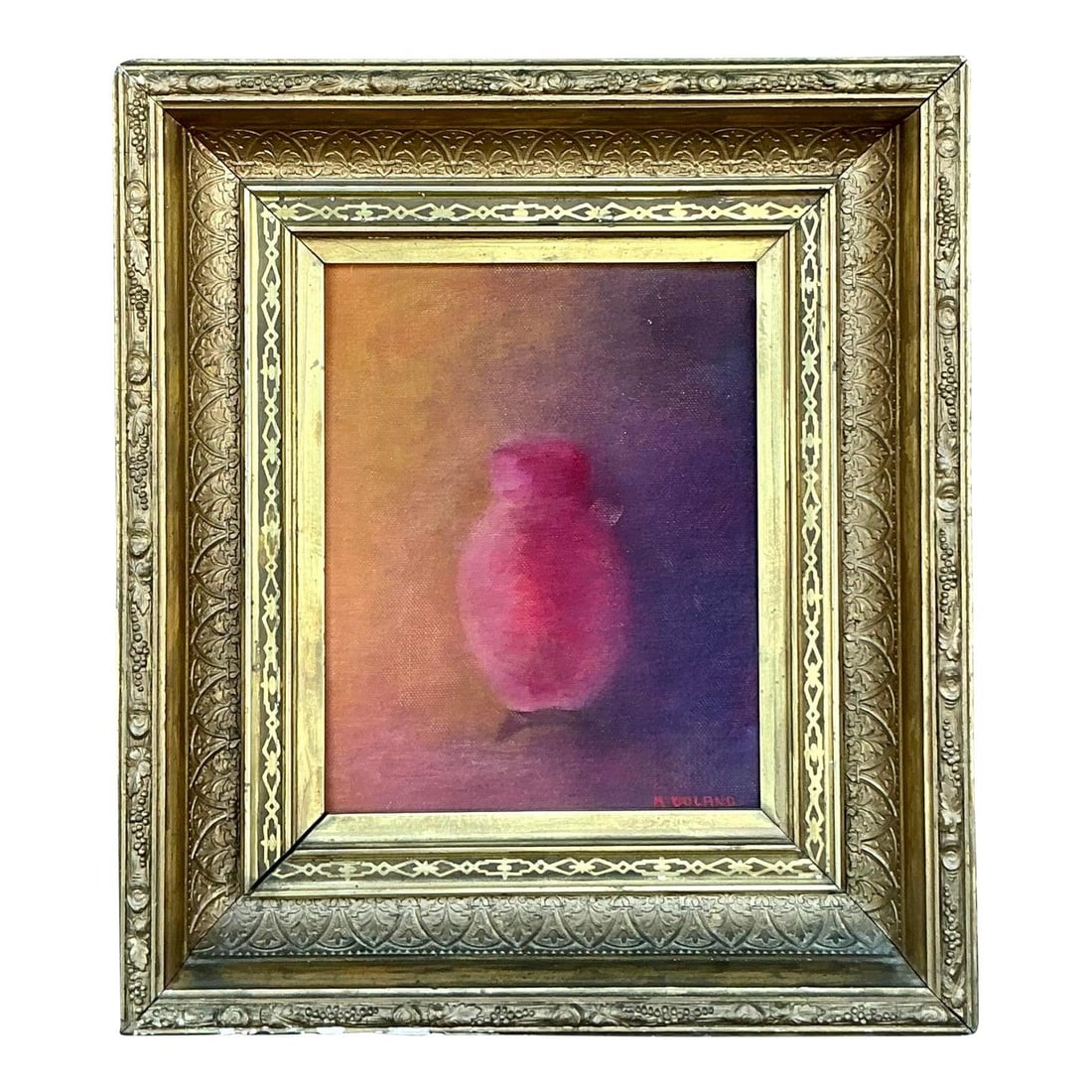 Vintage Boho Abstract Expressionist Still Life Canvas Art (1 of 6)