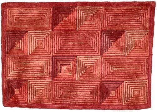 Eco-Friendly Multi-Color Geometric Hooked Rug 4x6 Camp Carolina (1 of 1)