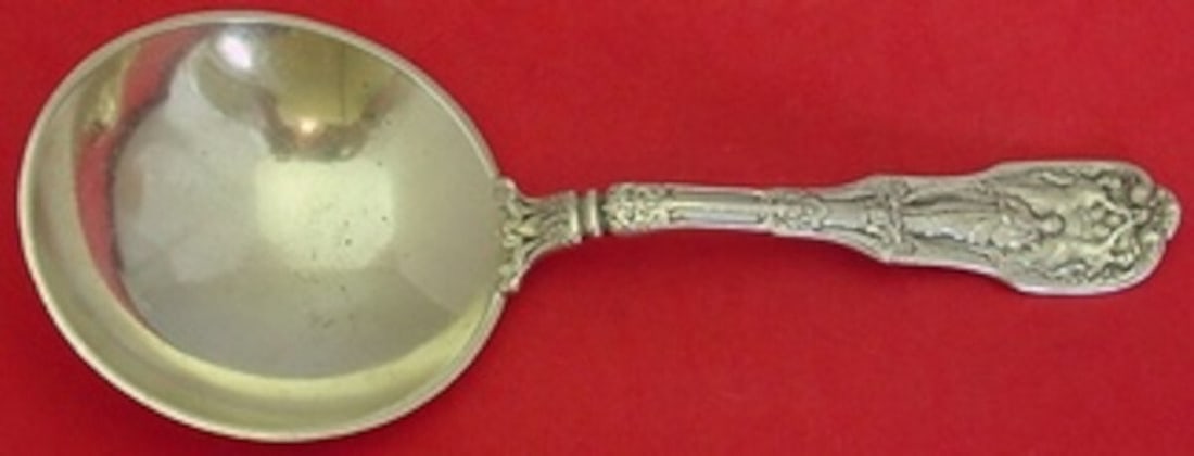 Gorham Mythologique Sterling Silver Berry Spoon Gold Washed 8 1/2 in (1 of 2)