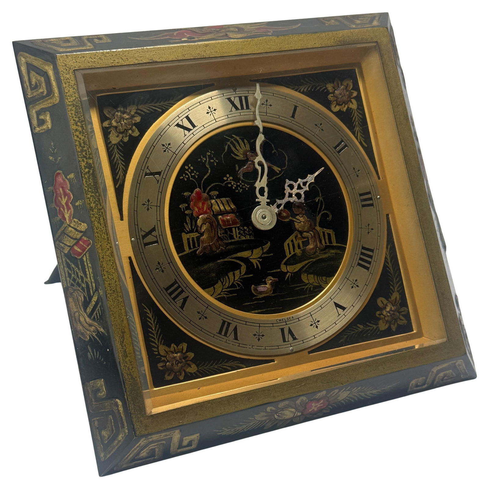 Chelsea Japanned Desk Clock Early 20th Century Boston 1925 (1 of 10)