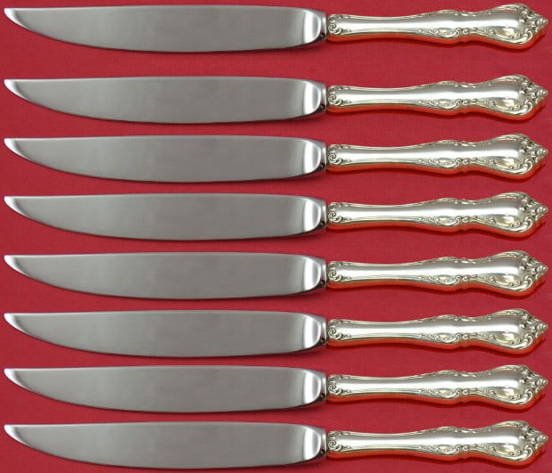 Towle Debussy Sterling Silver Steak Knife Set 8pc Non-Serrated (1 of 3)