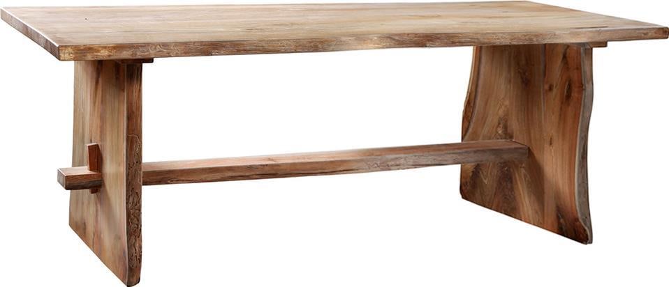 Live Edge Teak Wood Dining Table with Natural Finish 86.5 Inch (1 of 1)