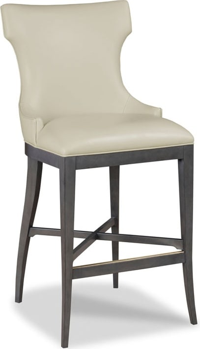 Woodbridge Addison Gray Bar Stool 46H Brass Charcoal Finish (1 of 3)