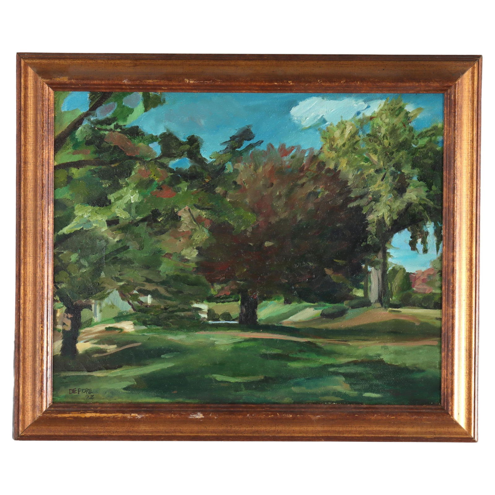 L R DeFiore Vintage American Impressionist Landscape Oil Painting 1972 (1 of 6)