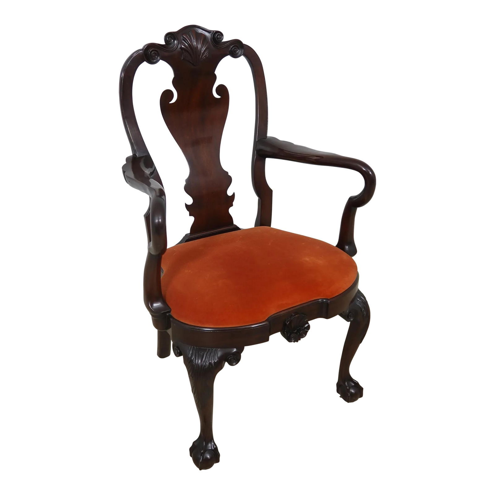 Kindel Winterthur Mahogany Armchair with Ball and Claw Feet (1 of 10)