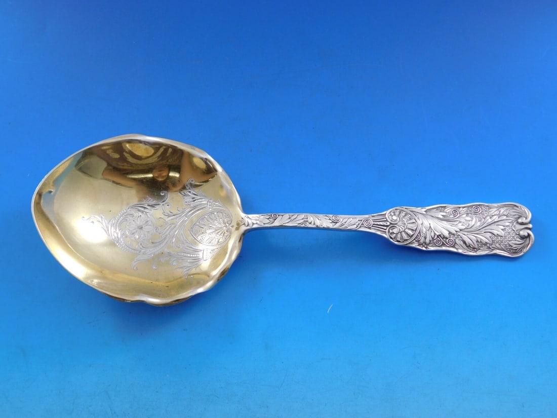 Gorham St. Cloud Sterling Silver Vegetable Spoon Wide Bowl 8 3/4 inches (1 of 5)