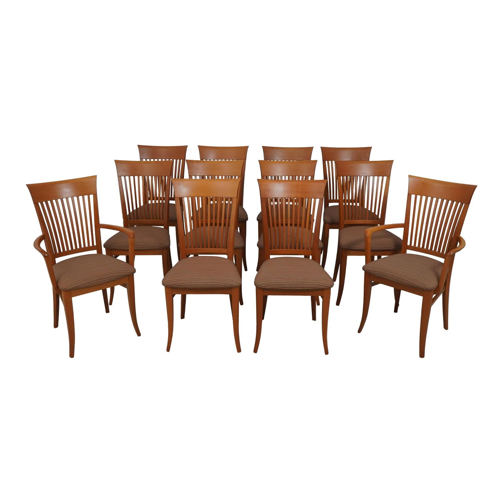 12 Solid Cherry A. Sibau Modern Dining Chairs Set (1 of 10)