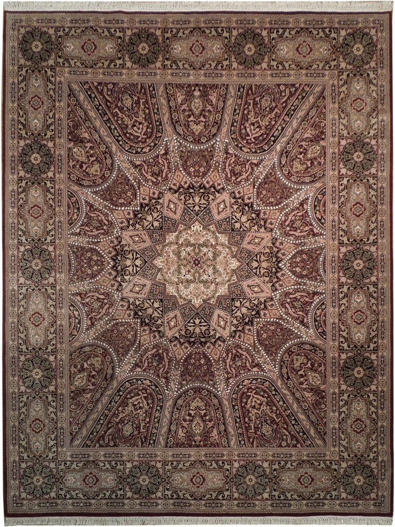 Lavar Wool Silk Handmade Rug 7'10 x 9'10 GONBAD DOM: Lavar Wool Silk Handmade Rug 7'10 x 9'10 GONBAD DOM Free continental US Shipping Enhance your living space with this exquisite 7' 10" x 9' 10" Lavar Wool & Silk Fine Quality Rug from the GONBAD DOM co