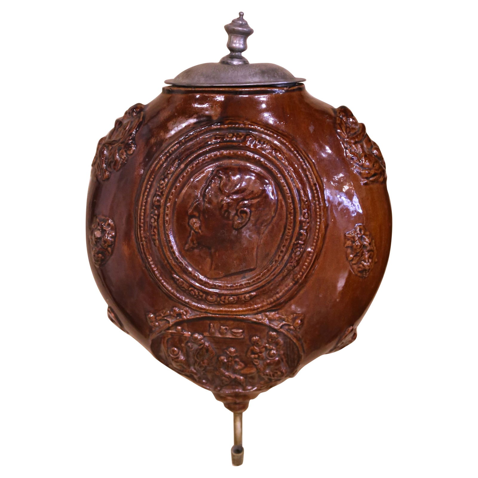 Antique Early 19th Century French Terracotta Lavabo Fountain: Antique Early 19th Century French Terracotta Lavabo Fountain Enhance your entryway or hallway with this exquisite Early 19th Century French Terracotta Lavabo Fountain. Hand-crafted in France circa 183