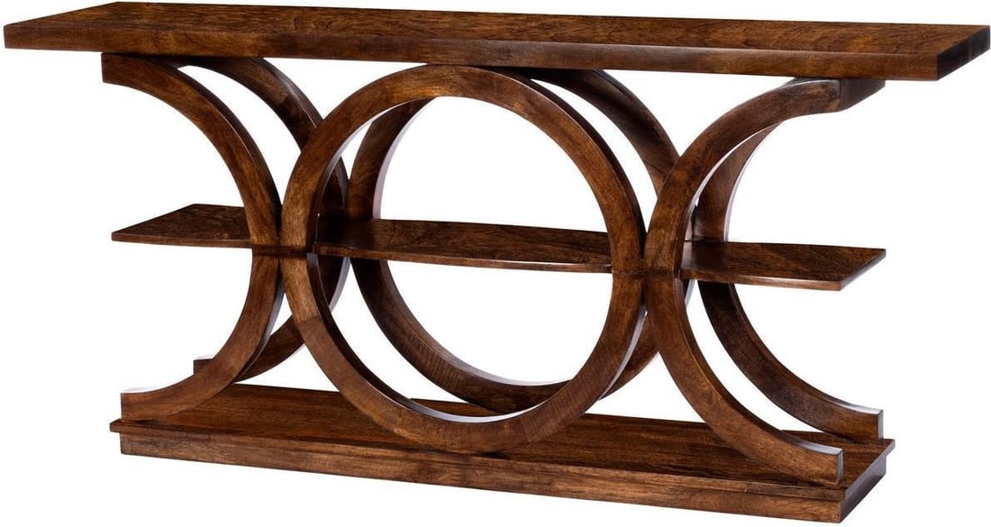 Butler Stowe Mango Wood Console Table Modern Rectangle 59" (1 of 5)
