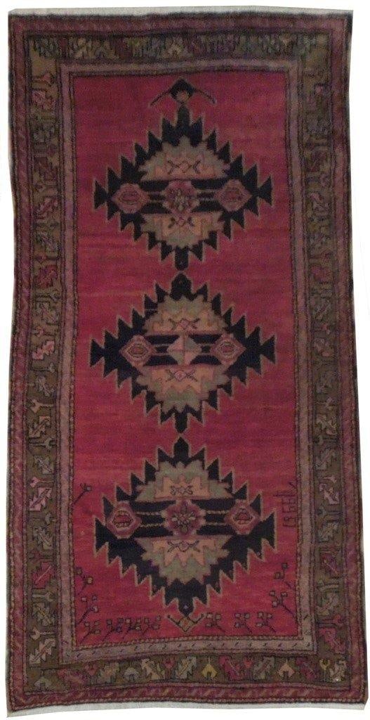 Antique Caucasian Kazak Dated Rug 4 x 8.3 Handwoven Wool (1 of 7)