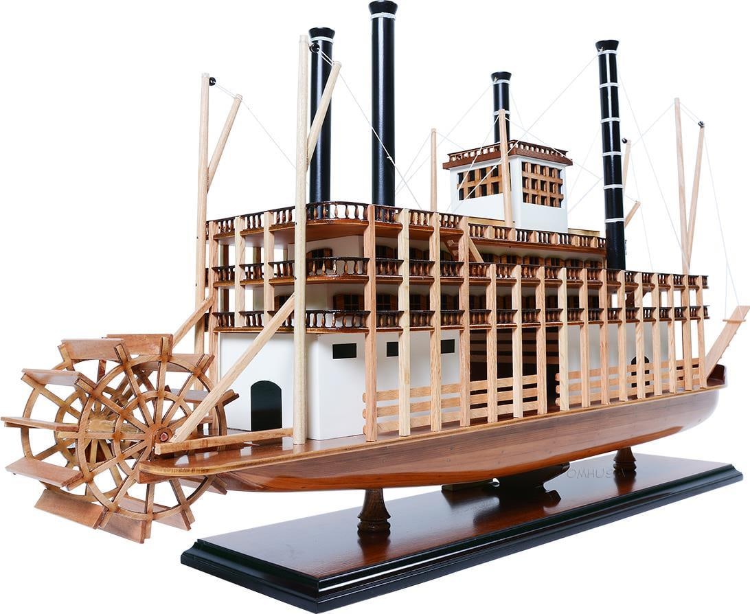 Victorian King Mississippi Steamship Model 30" Handcrafted Display (1 of 7)