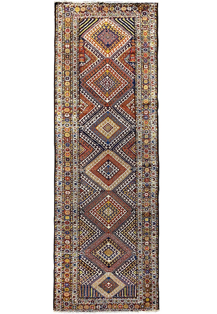 Antique Persian Runner 3.8 x 10.3 Feet Traditional Design (1 of 11)
