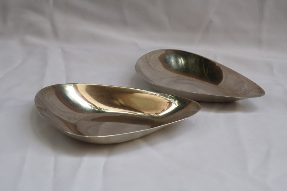 Reed & Barton Sterling Silver Art Deco Dish Pair 6.6 x 4.55 (1 of 6)