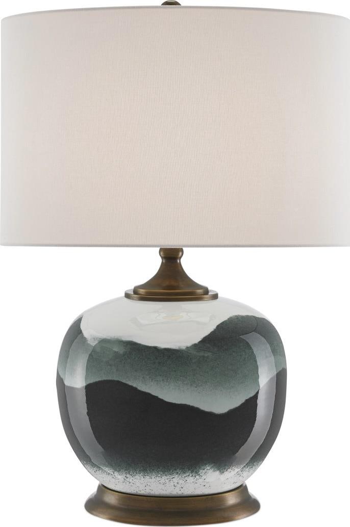 Coastal Style Boreal Table Lamp by Currey with White Linen Shade (1 of 3)
