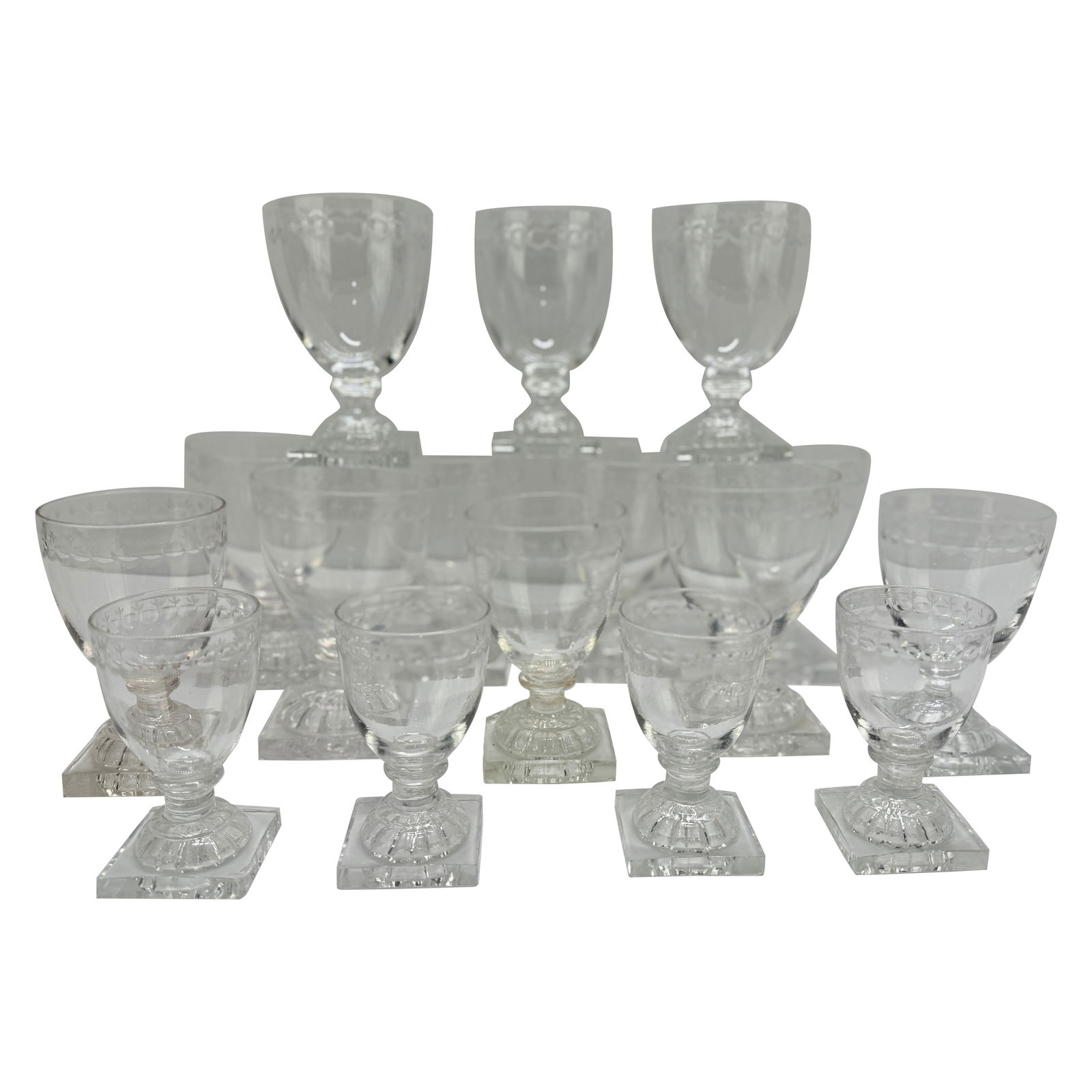 Set of 17 Georgian Lemon Squeezer Glasses c. 1810 & William Yeoward (1 of 8)