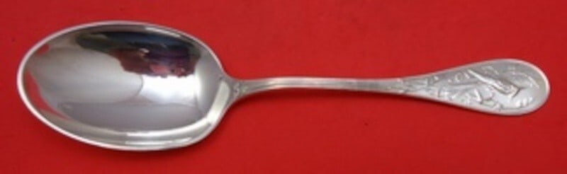 Tiffany & Co Audubon Sterling Silver 9 Inch Vegetable Serving Spoon (1 of 2)