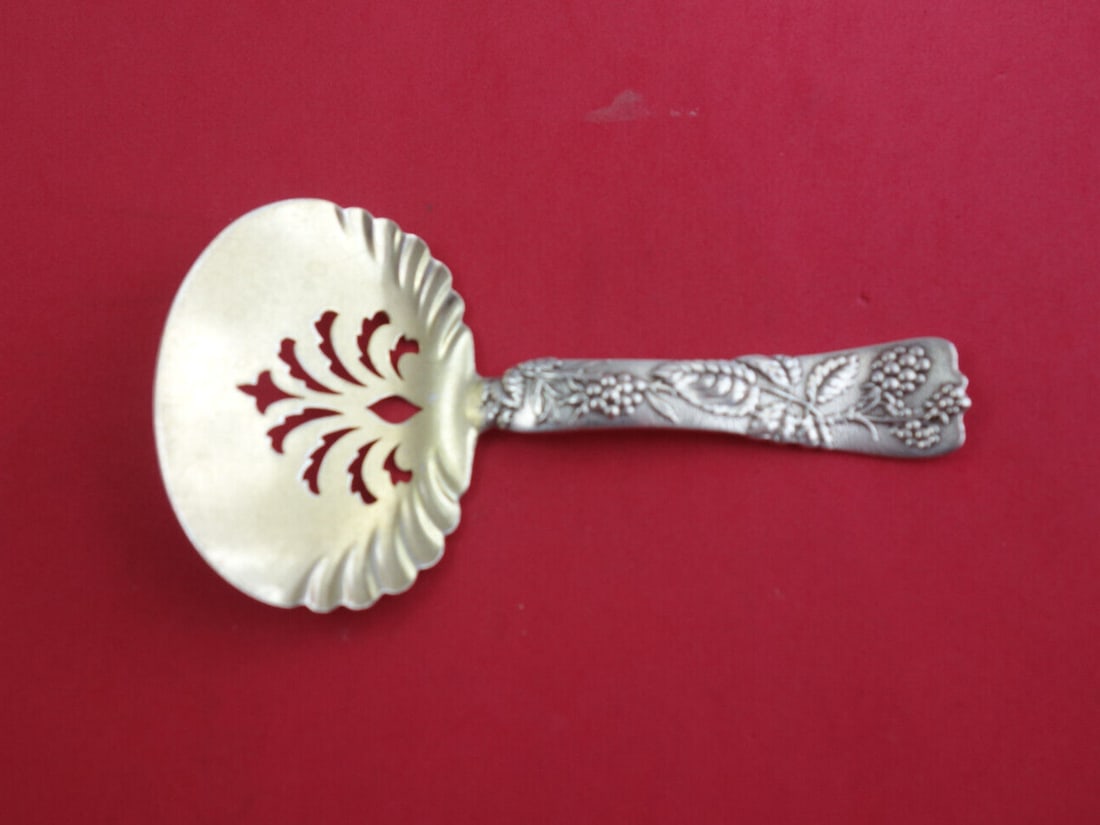 Tiffany & Co. Vine Sterling Silver Bon Bon Spoon with Certificate: Tiffany & Co. Vine Sterling Silver Bon Bon Spoon with Certificate Discover a stunning piece of Tiffany & Co. history with this Vine pattern Sterling Silver Bon Bon Spoon. Crafted between 1850 and 1899