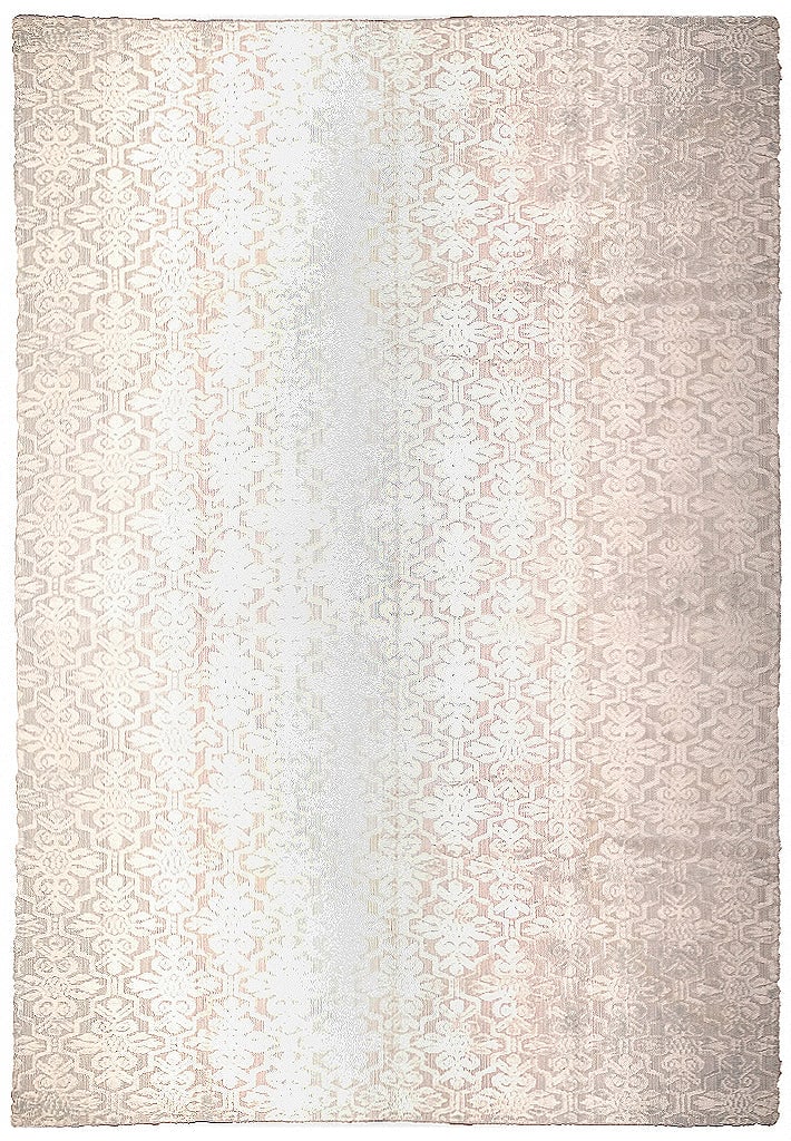 8.9 x 11.10 Neutral Bamboo Silk Area Rug Hand-knotted Elegance (1 of 8)