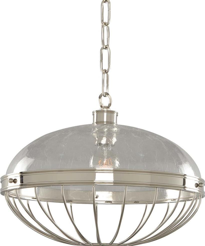 Kalco Montauk Pendant Light Polished Nickel 100W Dimmable (1 of 1)