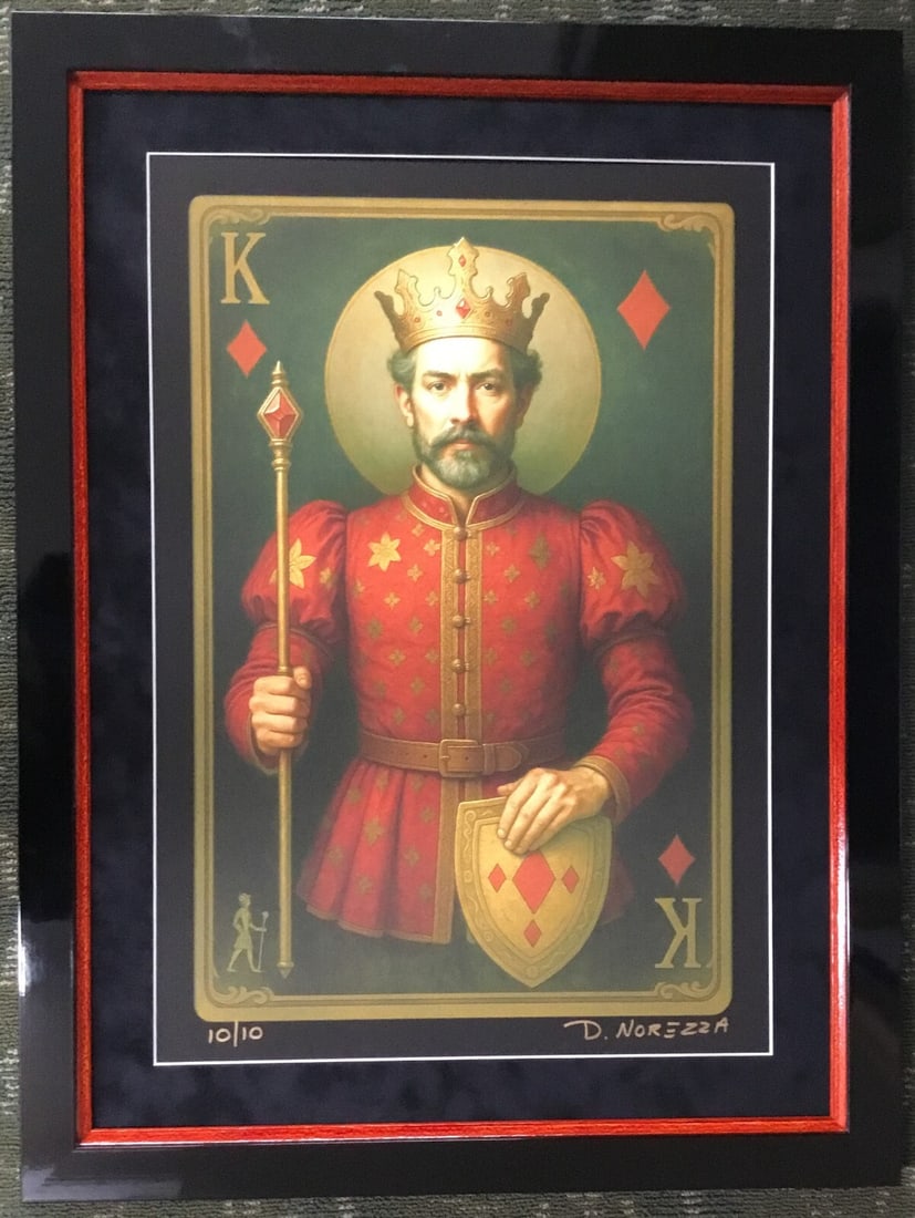 Signed Limited Edition The Royal Suite Giclee by Dorian Norezza Framed Canvas: Signed Limited Edition The Royal Suite Giclee by Dorian Norezza Framed Canvas This is an original giclee print on canvas titled "The Royal Suite" by Dorian Norezza. The artwork is part of a limited ed