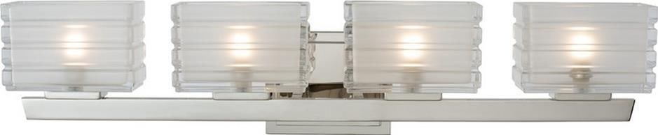 Kalco Victoria Art Deco Bath Light Polished Nickel 4-Light (1 of 1)