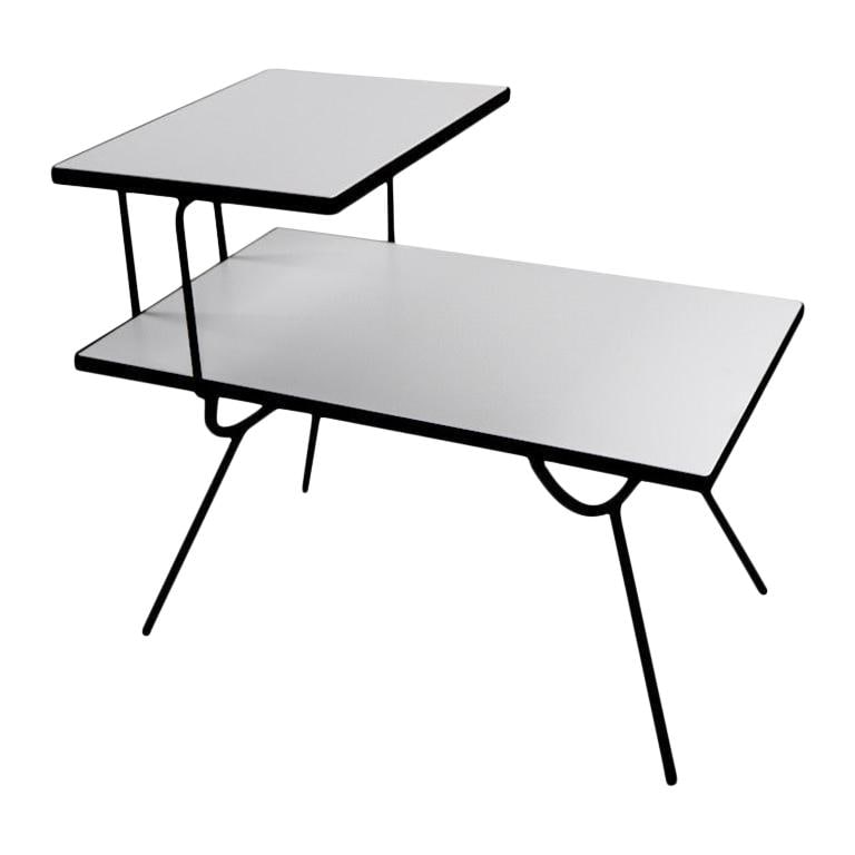 Frank and Sons Architectural Wrought Iron Step End Table by Arbuck (1 of 10)