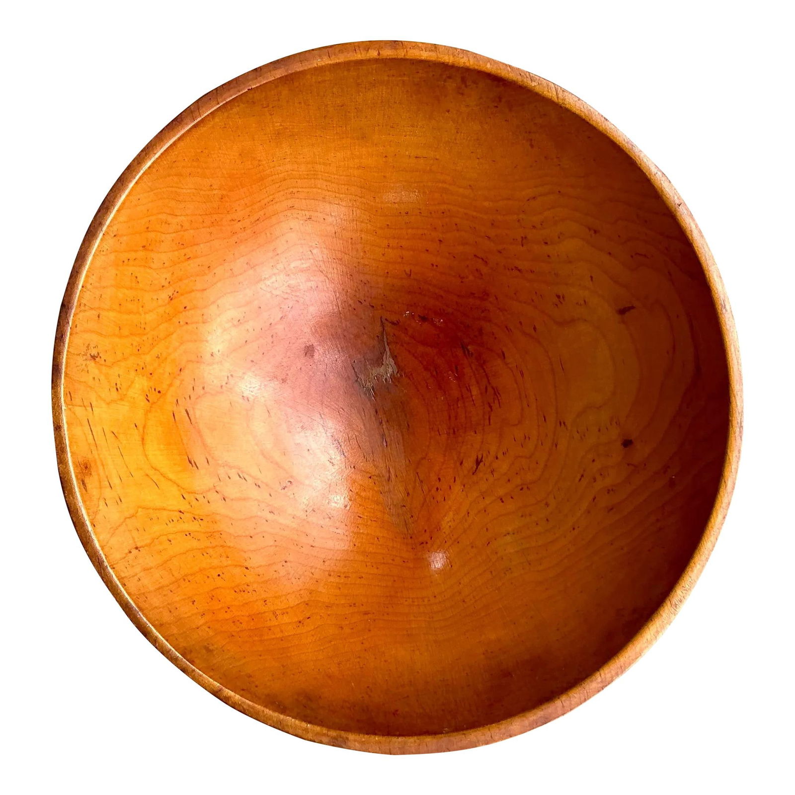 Handcrafted Vintage Boho Wood Salad Bowl 15.75 x 16.25 x 6 in Camel (1 of 8)