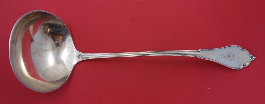 Vanderslice Gothic Eureka Sterling Silver Soup Punch Ladle 13": Vanderslice Gothic Eureka Sterling Silver Soup Punch Ladle 13" This exquisite Gothic aka Eureka soup or punch ladle by Vanderslice is crafted from sterling silver and measures 13 inches in length. Dat