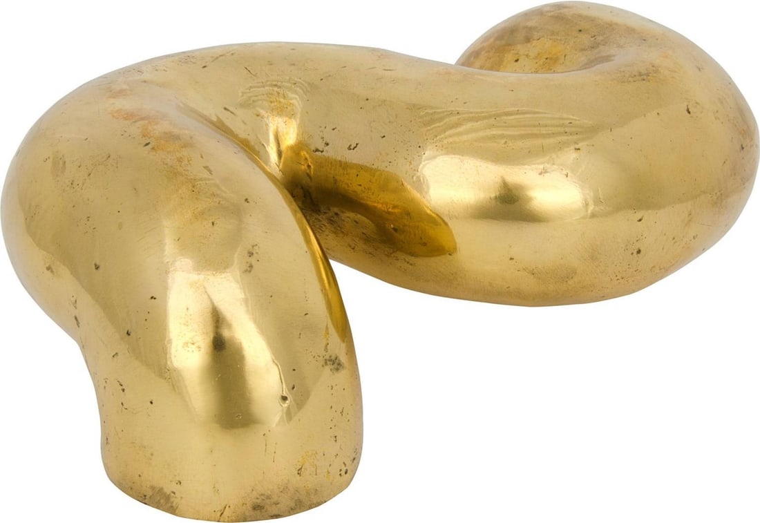 Noir Brass Snake Decor Accent 3.5H 8.5W 6D (1 of 1)