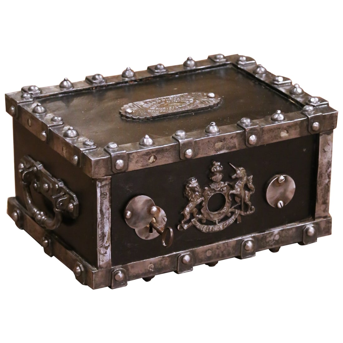 19th Century Bauche Fireproof Strongbox with Royal Coat of Arms (1 of 11)