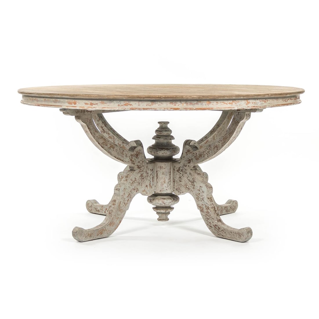 Zentique Provence Dining Table Charcoal Finish French Country Style (1 of 6)