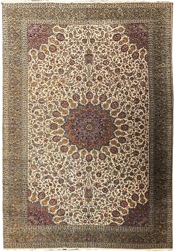 13' x 20' Persian Tabriz Kashan Sheik Safi Hand-Knotted Rug (1 of 8)