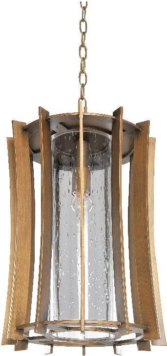 Kalco Ronan Modern Bronze Outdoor Hanging Lantern 1-Light E26 (1 of 1)