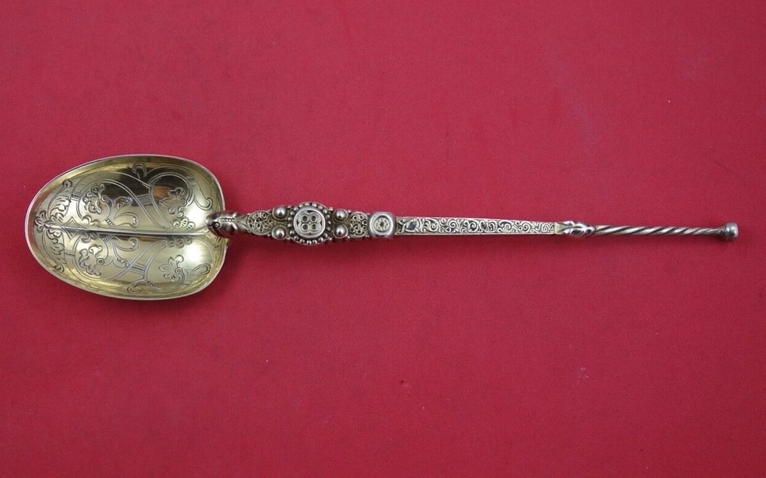 Victorian Sterling Silver Vermeil Coronation Spoon Replica 1902 Elkington (1 of 2)