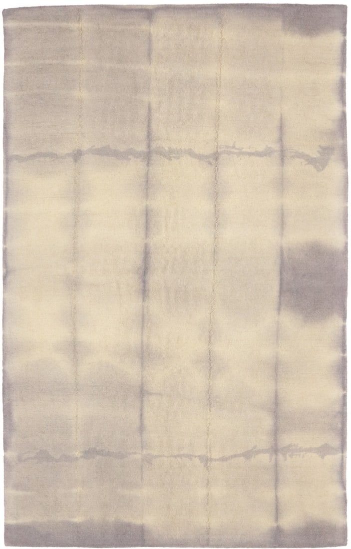 5x8 Wool Hand-Tufted Mauve Abstract Modern Area Rug for Kids Room: 5x8 Wool Hand-Tufted Mauve Abstract Modern Area Rug for Kids Room This modern area rug features a mauve abstract tie-dye design and is hand-tufted from wool. With a rectangular shape and high pile hei