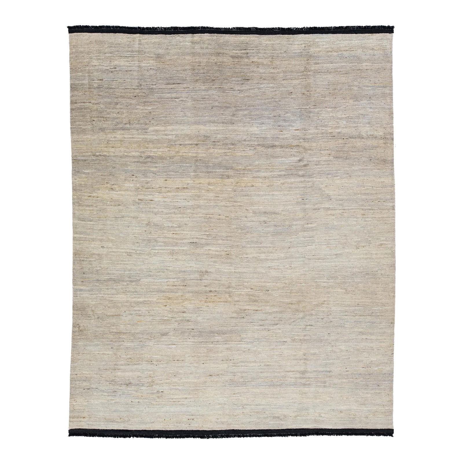 Handcrafted Gabbeh Wool Rug 8' x 10' Beige Gray Design: Handcrafted Gabbeh Wool Rug 8' x 10' Beige Gray Design Enhance your living space with this exquisite handcrafted wool rug, designed in the modern Gabbeh style. Featuring a solid design, it beautifully