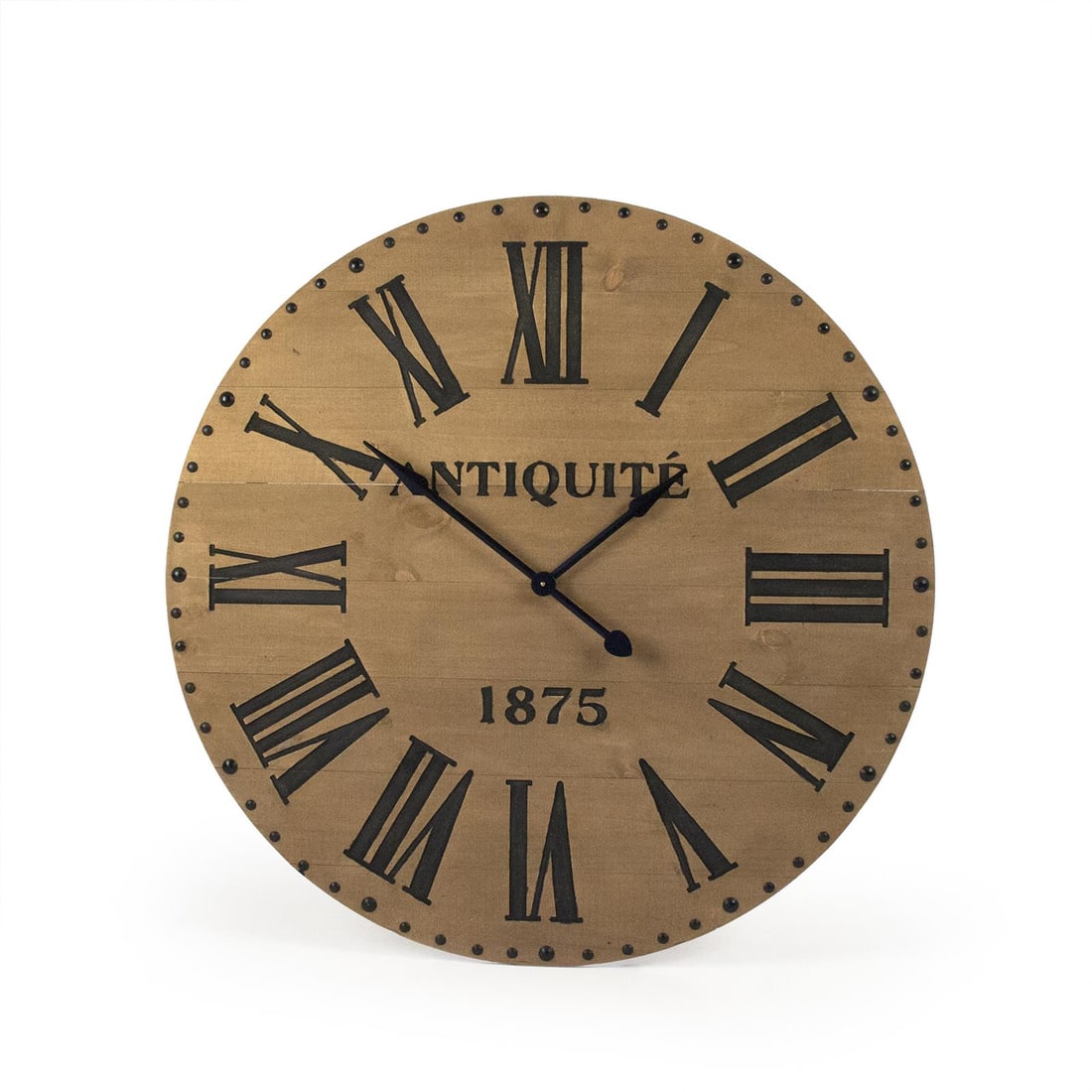 Zentique Alexis Wall Clock Ebony Khaki 43.5 Inches (1 of 3)