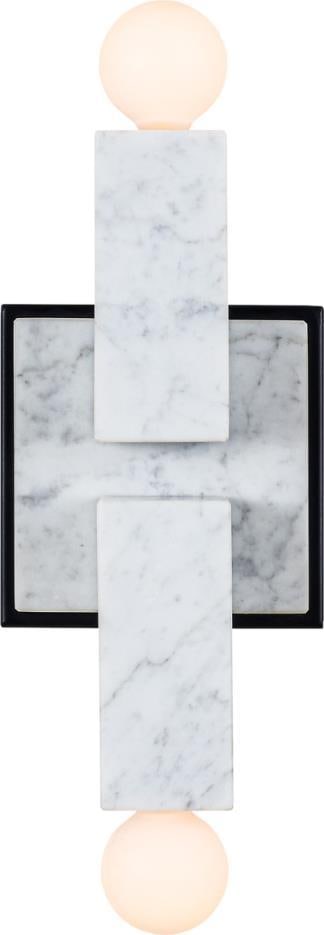 Kalco Quadra Matte Black Wall Sconce Minimalist Design E12 Dimmable (1 of 1)