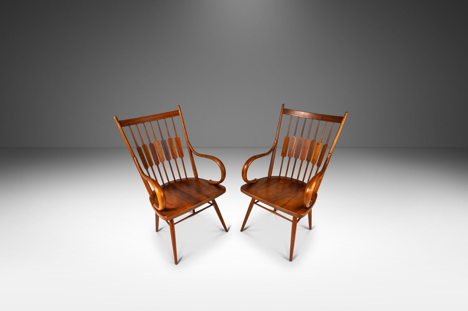Set of 2 Kipp Stewart Mid-Century Walnut Centennial Chairs for Drexel 1960s (1 of 10)
