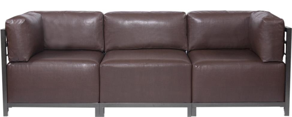Howard Elliott Avanti Transitional Sectional in Brown Polyurethane (1 of 1)