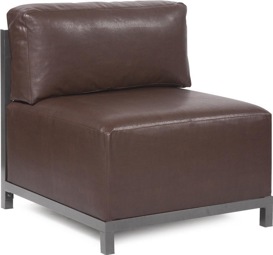 Howard Elliott Avanti Axis Chair Brown Pecan Steel Frame: Howard Elliott Avanti Axis Chair Brown Pecan Steel Frame Introducing the Avanti Axis Chair, a perfect blend of style and comfort. This transitional-style chair features a sturdy steel frame finished i