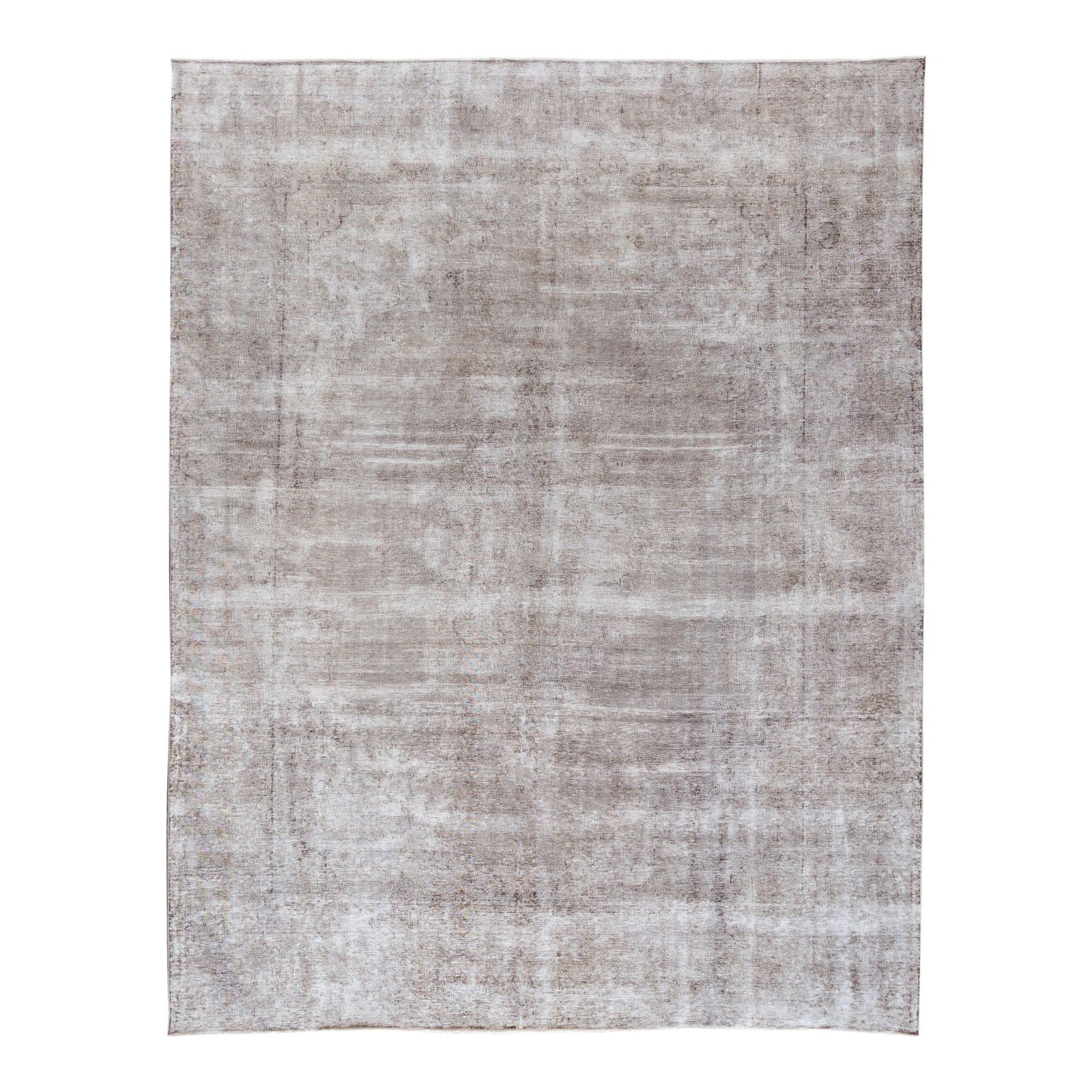 1960s Vintage Persian Hand-Knotted Gray Wool Medallion Rug 9'08 x 12'08 (1 of 10)