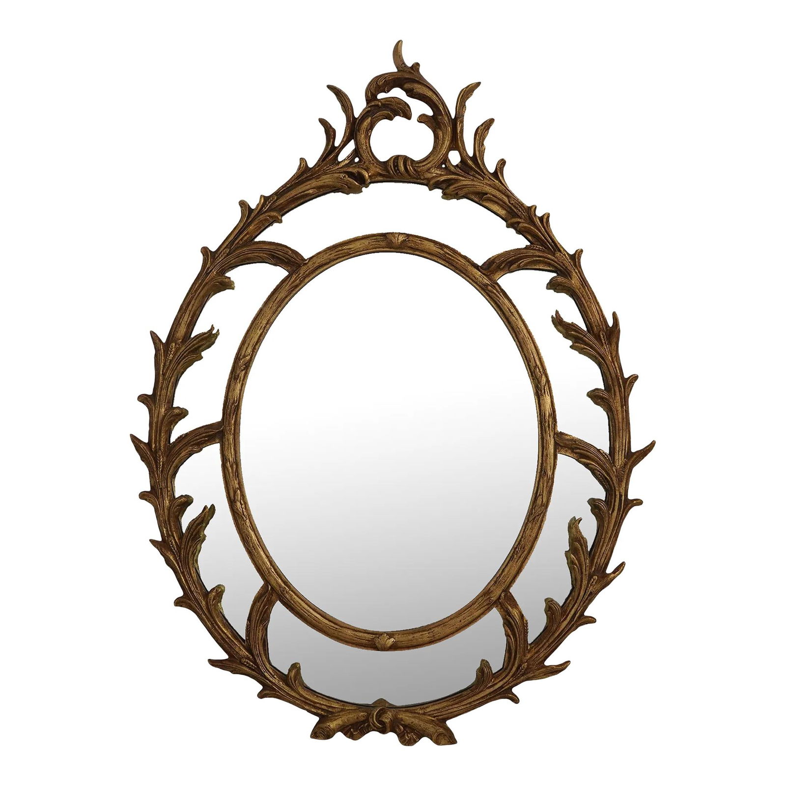 Friedman Brothers Ornate Gold Frame Mirror 37x50 Beveled Glass (1 of 10)