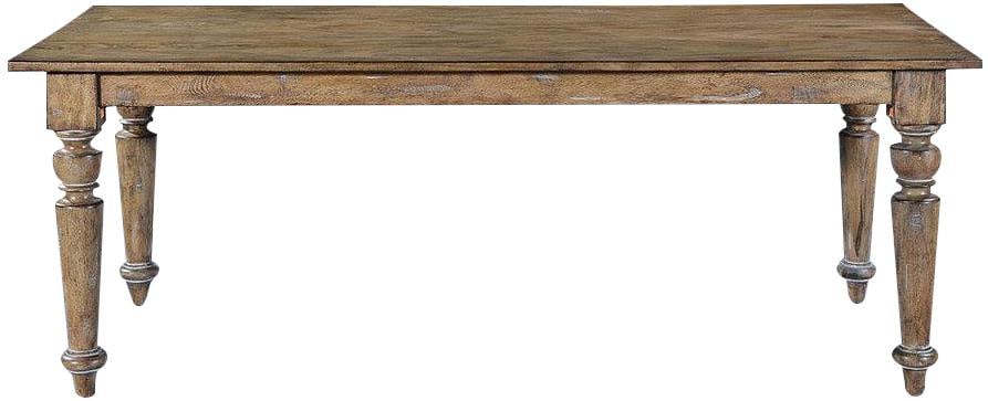 Rustic Solid Mango Country Farmhouse Dining Table 84in Beachwood Finish (1 of 4)