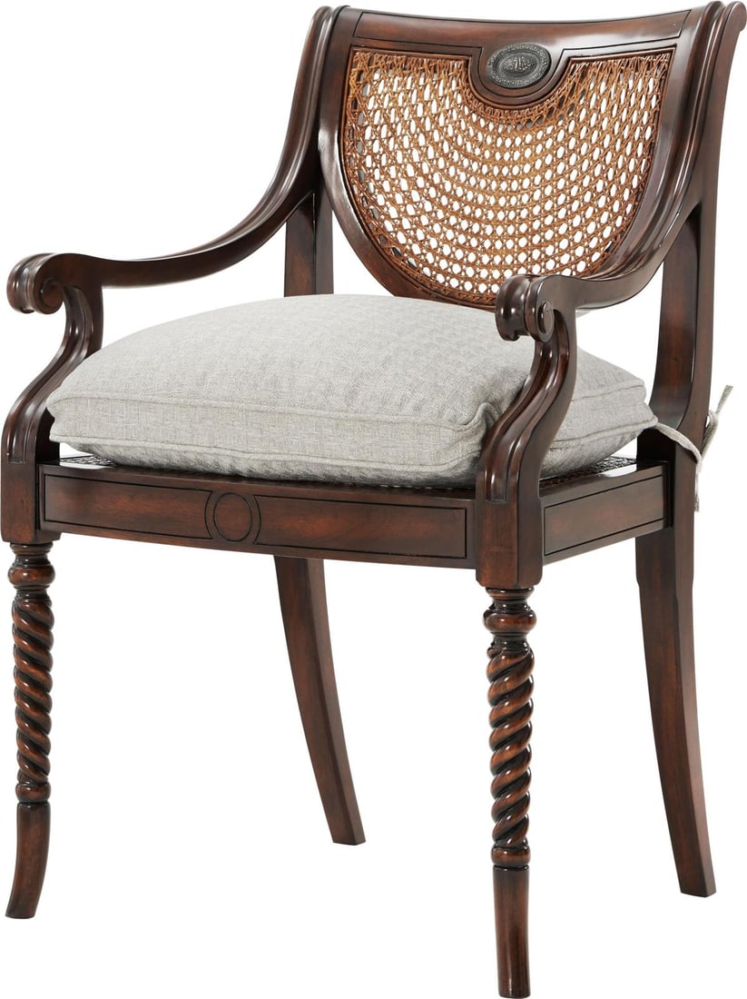 Theodore Alexander Hand-Carved Regency Chair in Walnut Finish (1 of 4)
