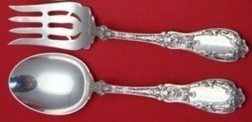 Gorham Paris Sterling Silver Salad Serving Set 2pc 8 3/4 in Monogrammed (1 of 1)
