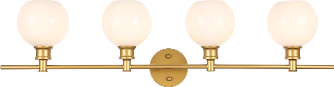 Elegant Lighting Collier Brass Frosted Wall Lamp 4 Bulb E26 (1 of 1)