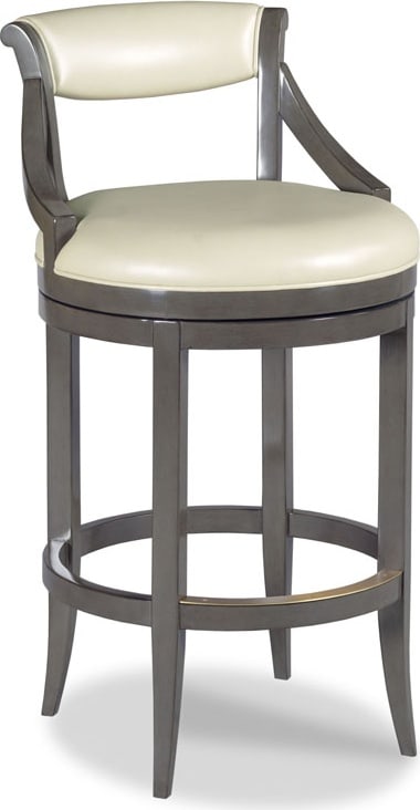 Woodbridge Taylor Charcoal Bar Stool with Memory Swivel 41H: Woodbridge Taylor Charcoal Bar Stool with Memory Swivel 41H Elevate your dining experience with the Charcoal Taylor Bar Stool featuring a sleek design and a convenient memory swivel mechanism. Crafted
