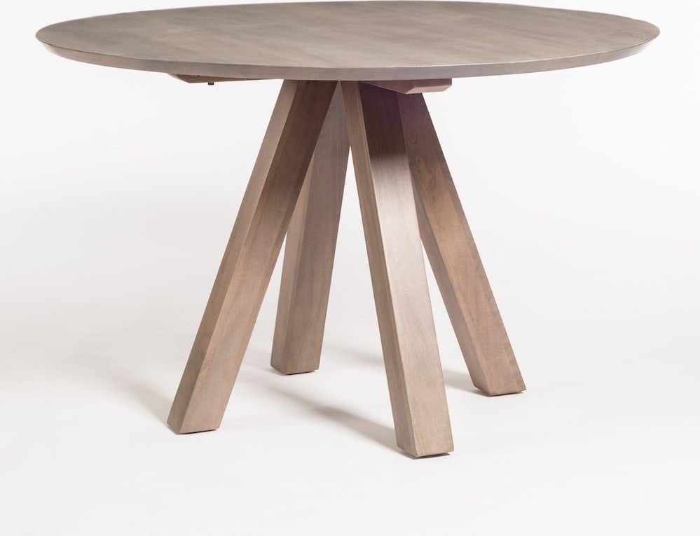 Trenton 48 Round Dining Table Mist Ash Finish Mango Wood (1 of 4)